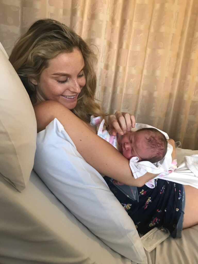 Brigitte Warne postpartum