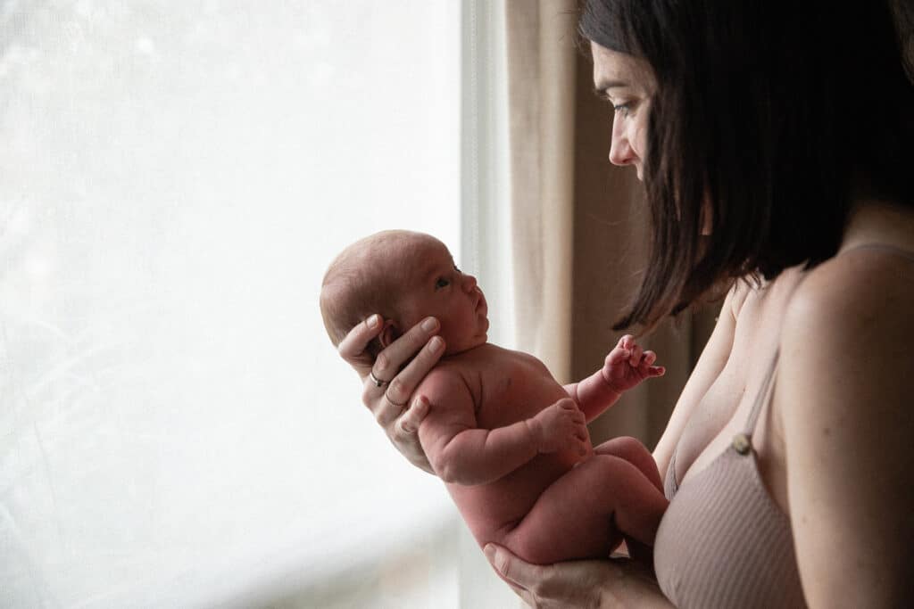 mother and her 6 week postpartum check