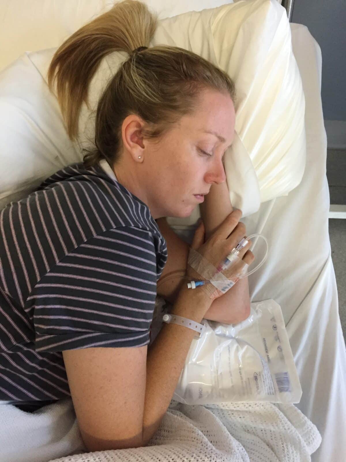 Penny suffering with hyperemesis gravidarum pregnancy