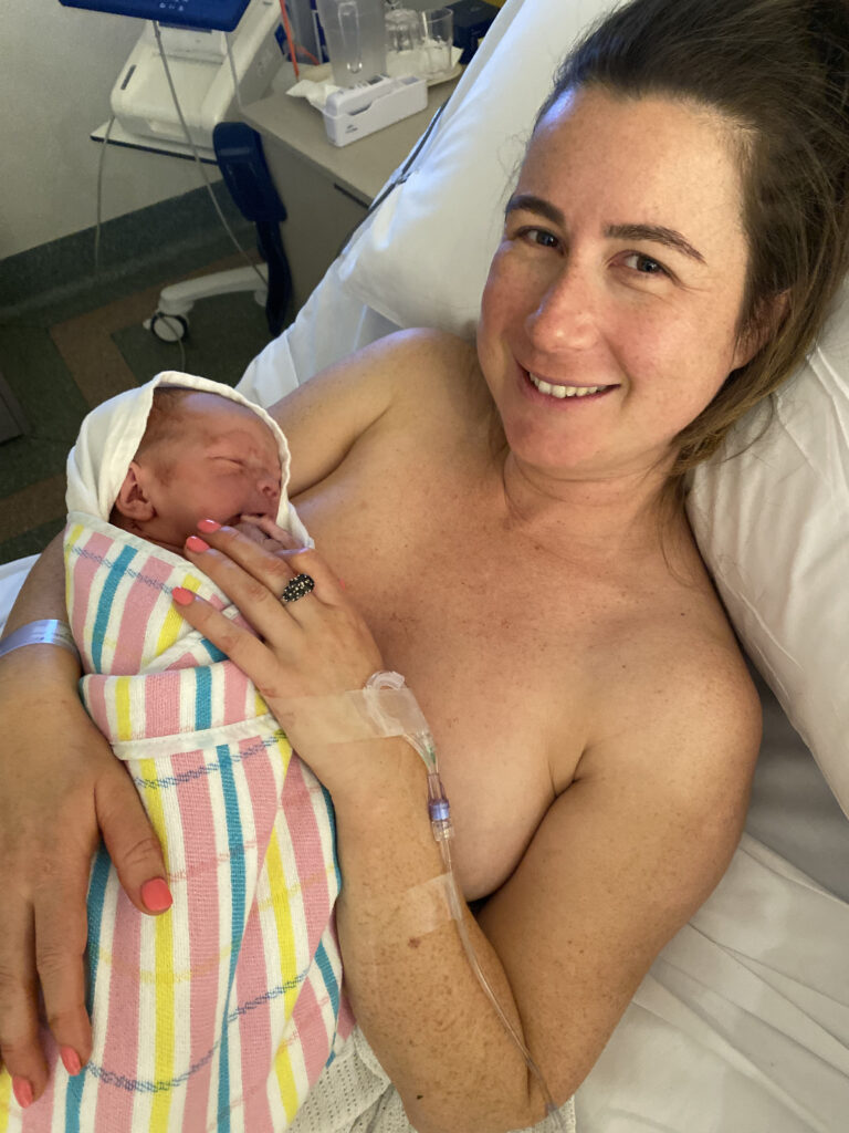 Phoebe Simmonds postpartum just birthed baby