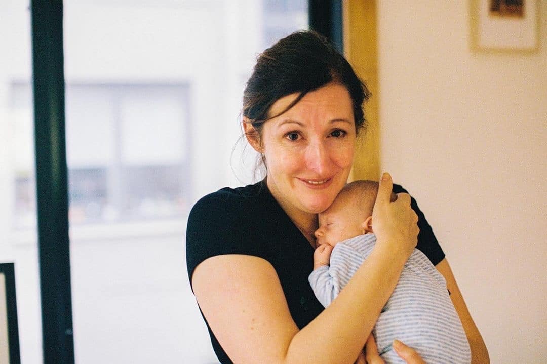 Celia Pacquola and her baby